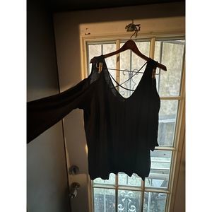 Torrid Black Cold Shoulder Lightweight Top